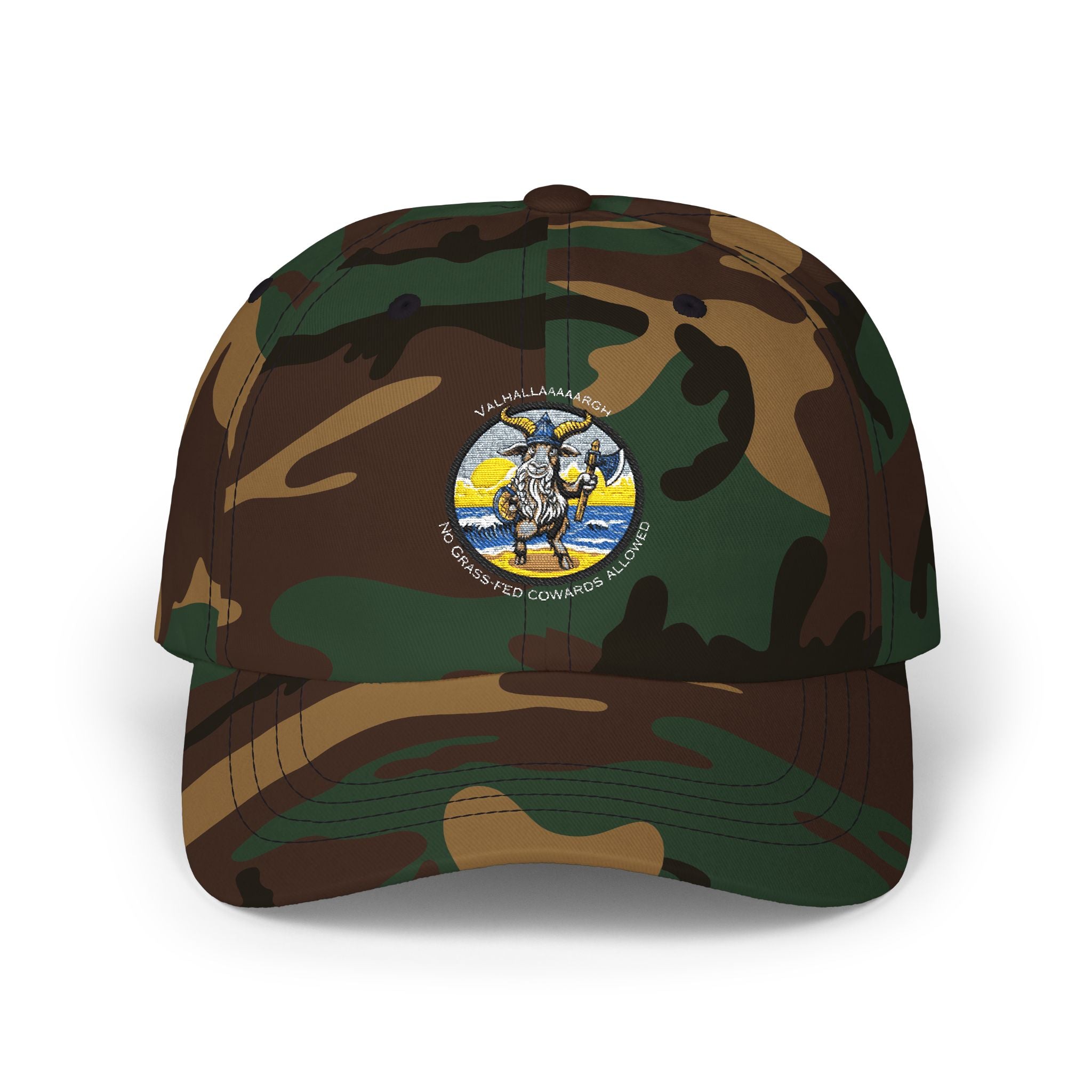 🐐⚔️ Valhallaaaaargh Classic Dad Cap – Geaux Valhalla Edition