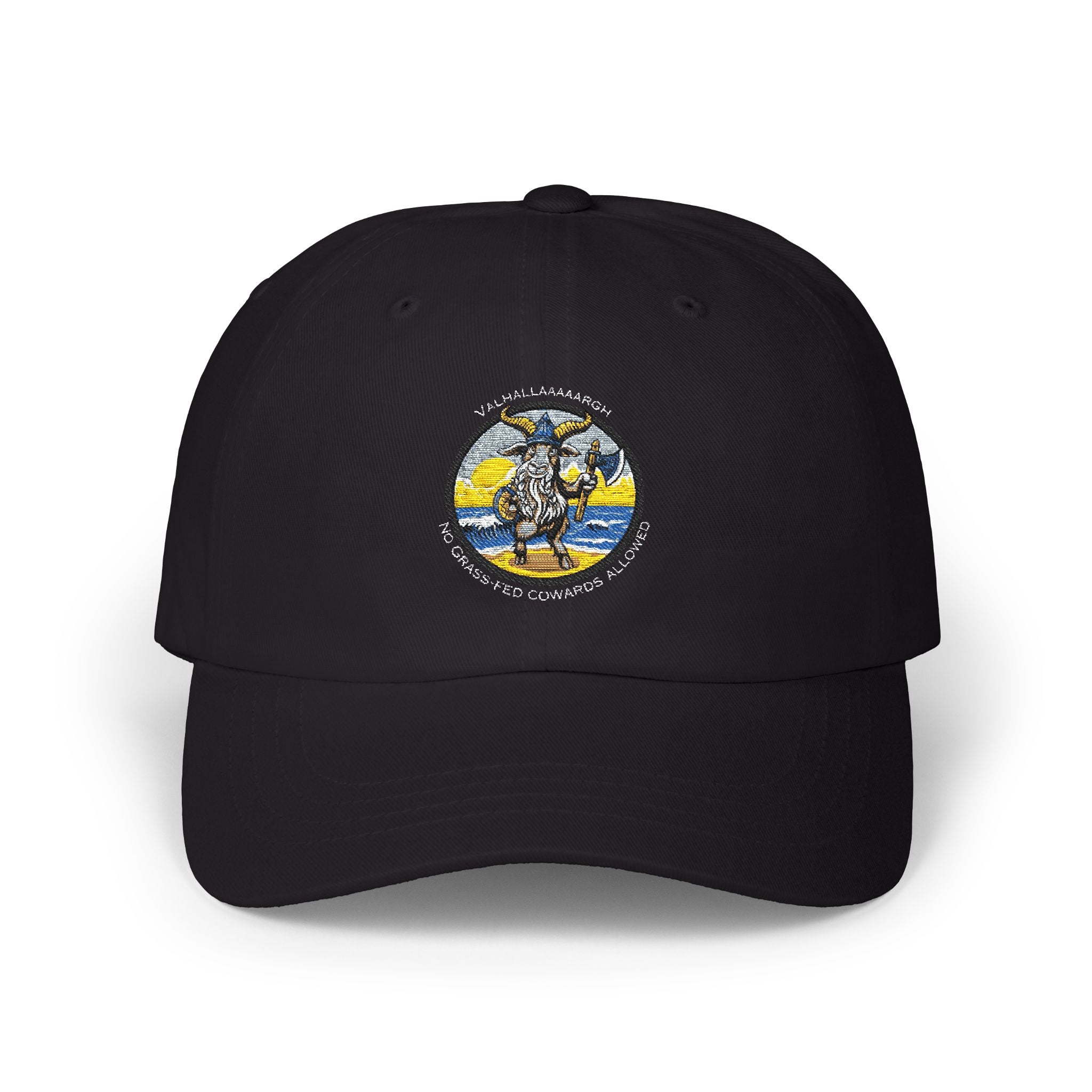 🐐⚔️ Valhallaaaaargh Classic Dad Cap – Geaux Valhalla Edition