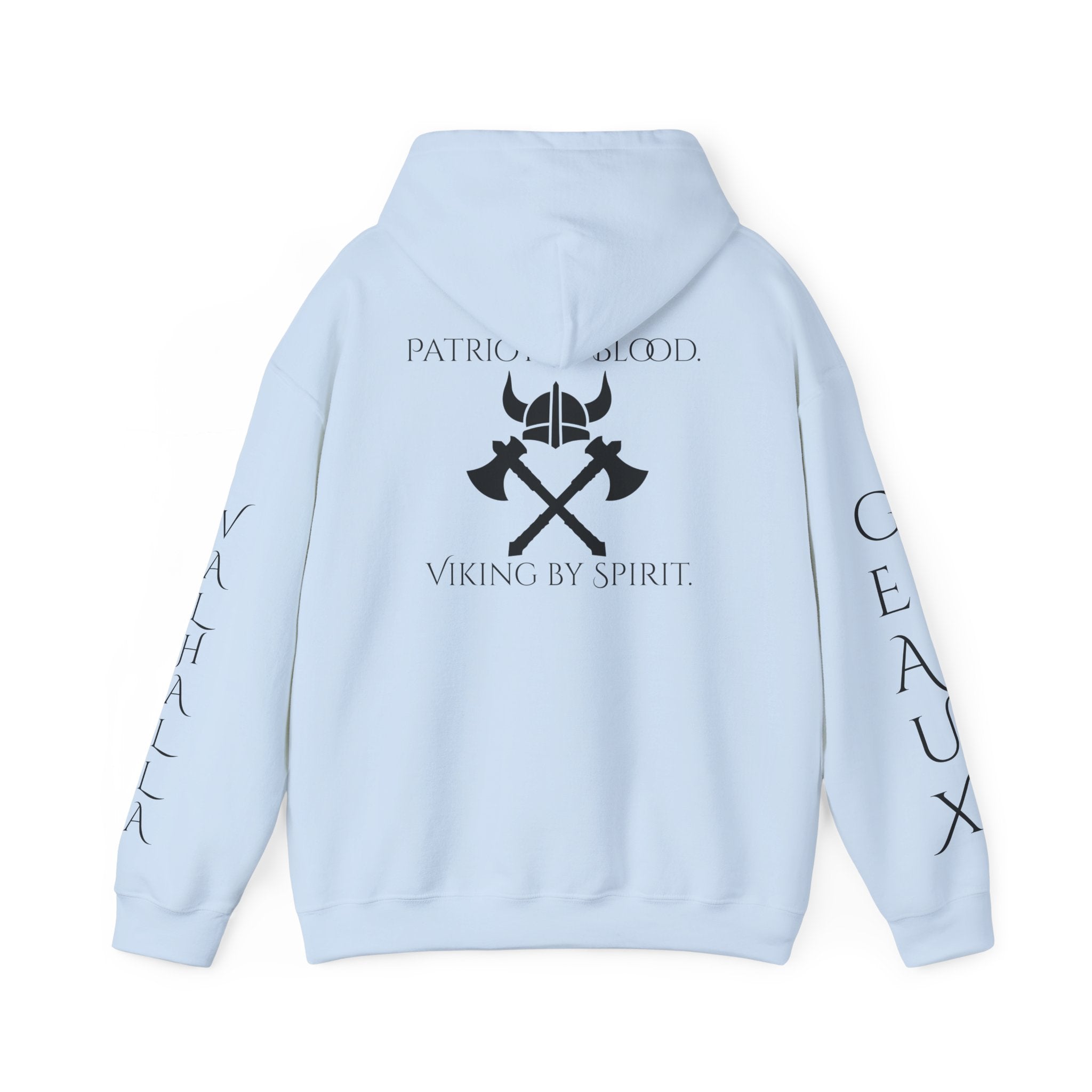 🐐⚔️ Patriot by Blood. Viking by Spirit. Hoodie – Geaux Valhalla Edition