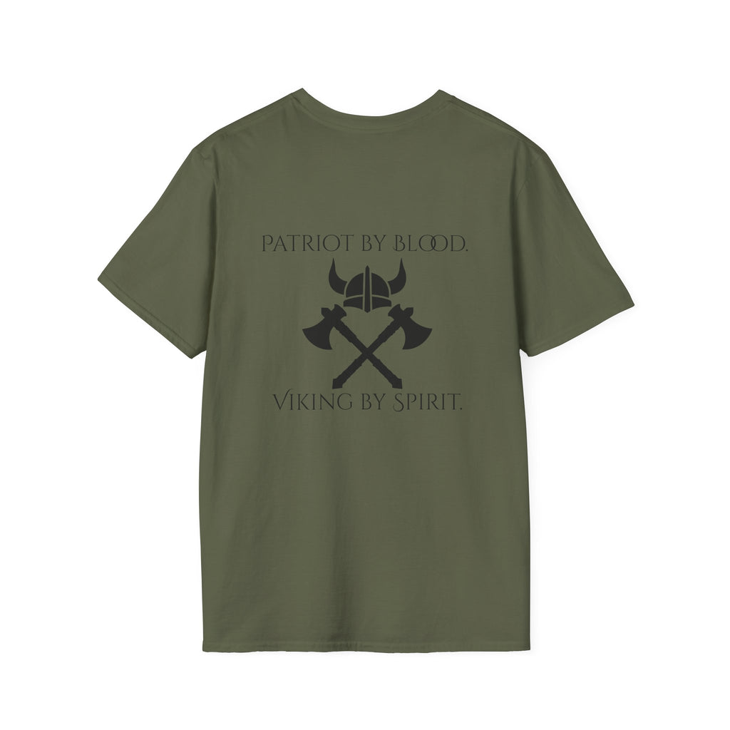 🐐⚔️ Patriot by Blood. Viking by Spirit. T-Shirt – Geaux Valhalla Edition