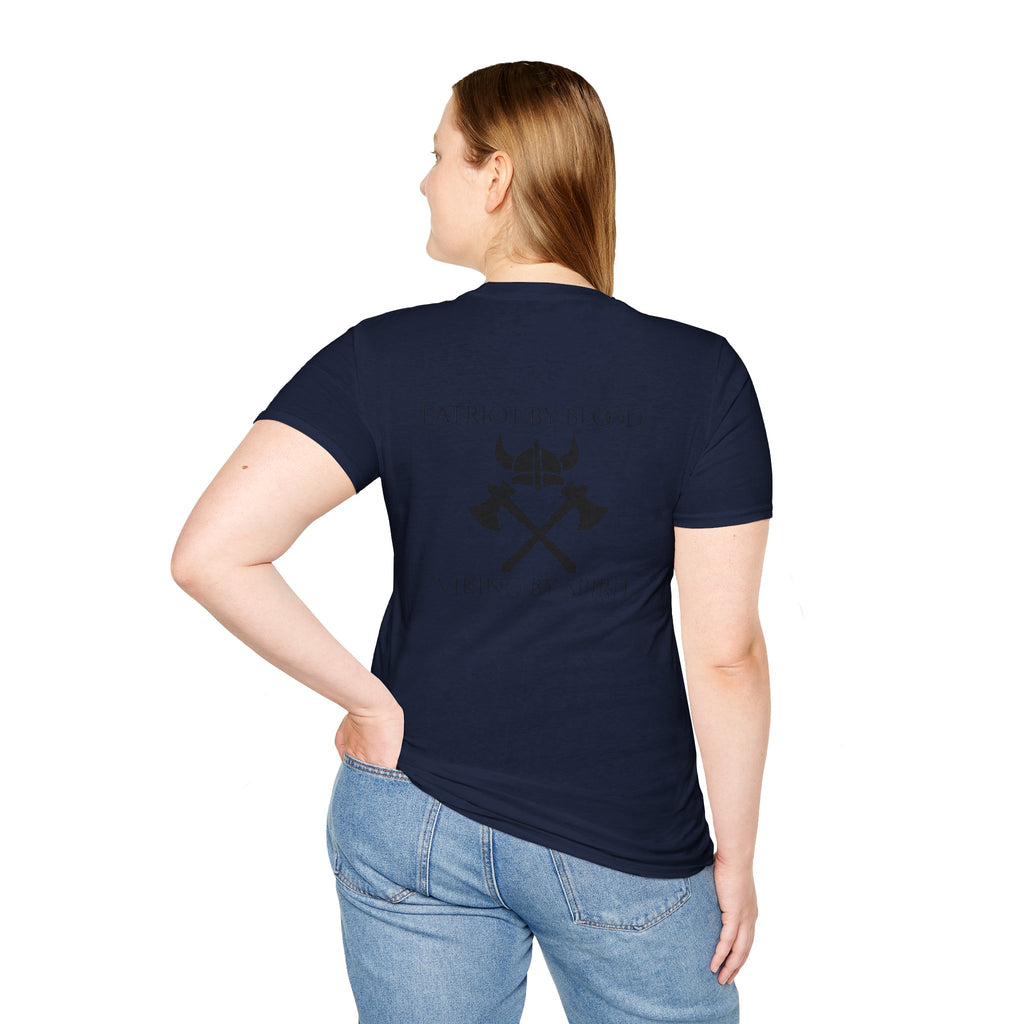 🐐⚔️ Patriot by Blood. Viking by Spirit. T-Shirt – Geaux Valhalla Edition