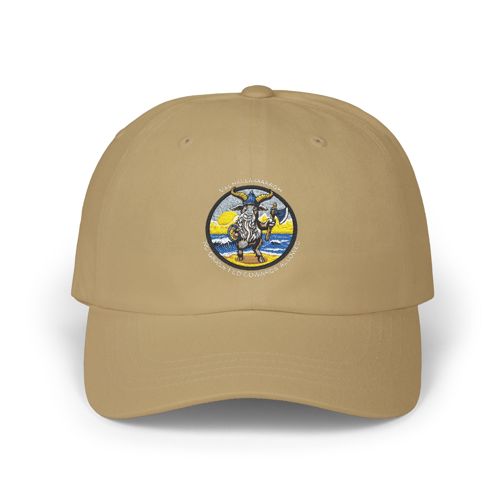 🐐⚔️ Valhallaaaaargh Classic Dad Cap – Geaux Valhalla Edition