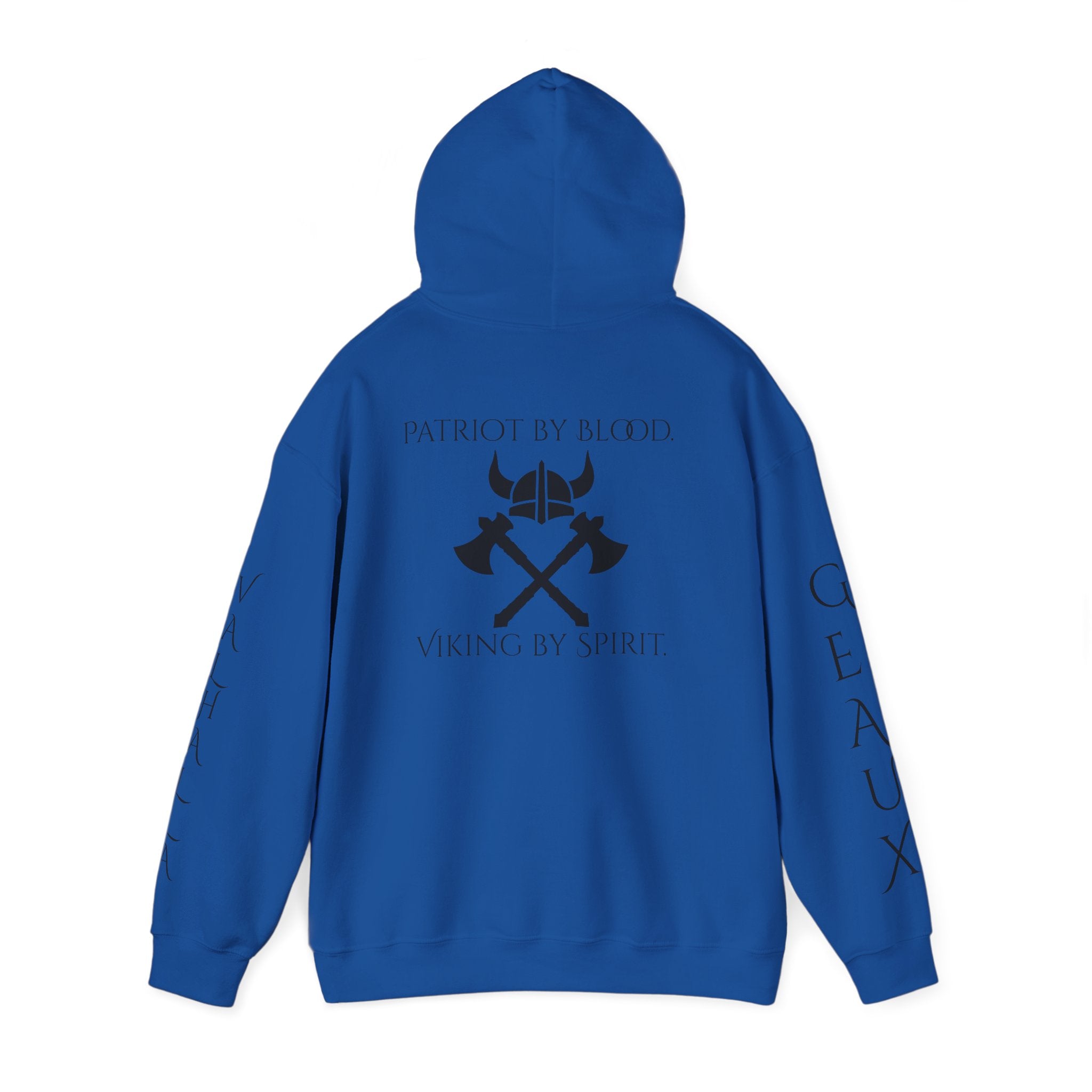 🐐⚔️ Patriot by Blood. Viking by Spirit. Hoodie – Geaux Valhalla Edition