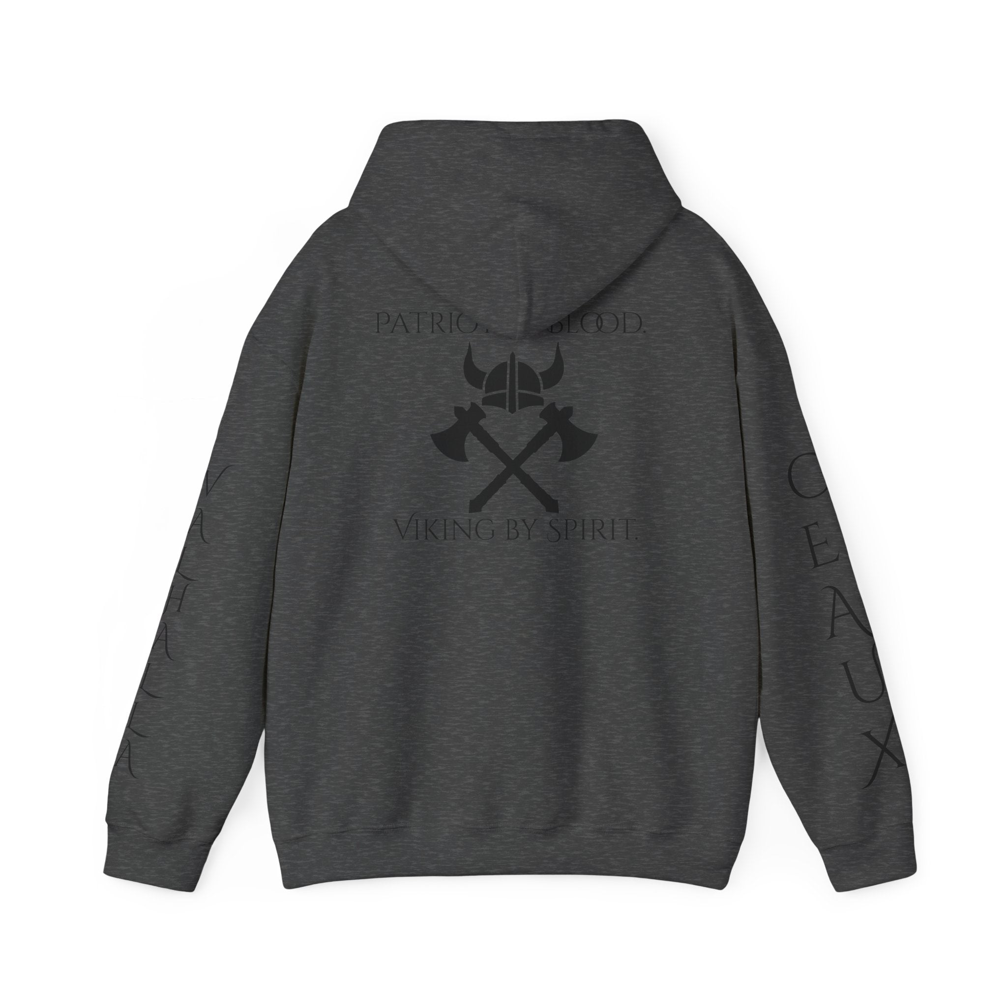 🐐⚔️ Patriot by Blood. Viking by Spirit. Hoodie – Geaux Valhalla Edition