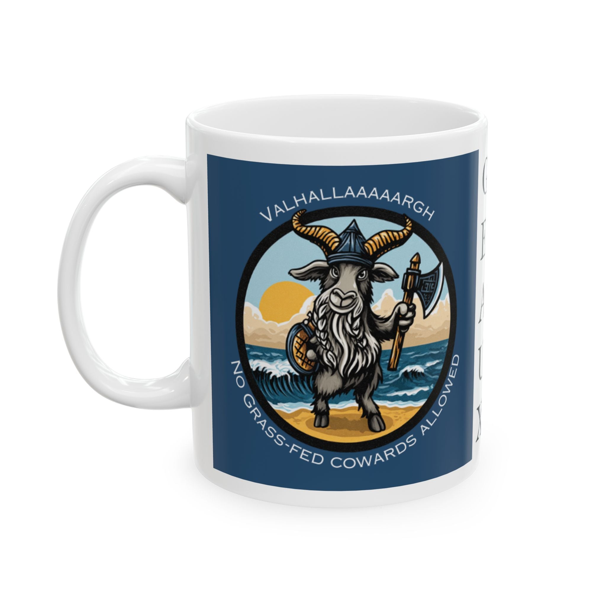 🐐⚔️ Geaux Valhalla Ceramic Mug – Valhallaaaaargh Edition
