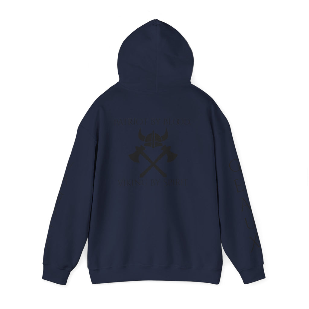 🐐⚔️ Patriot by Blood. Viking by Spirit. Hoodie – Geaux Valhalla Edition