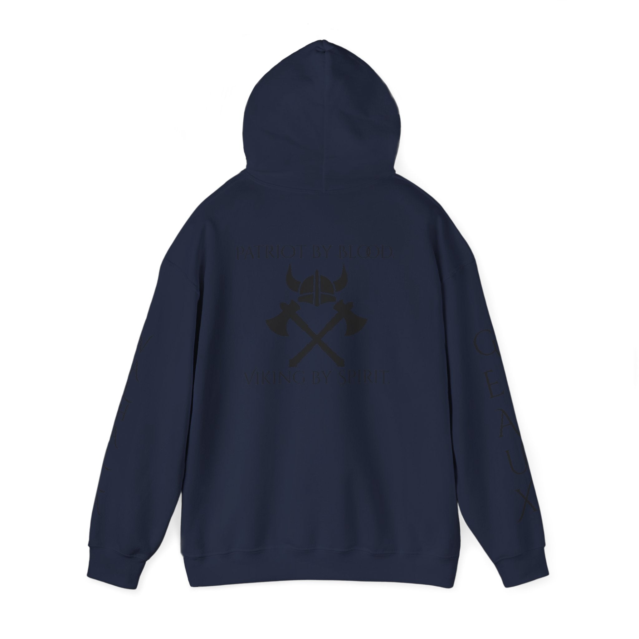 🐐⚔️ Patriot by Blood. Viking by Spirit. Hoodie – Geaux Valhalla Edition