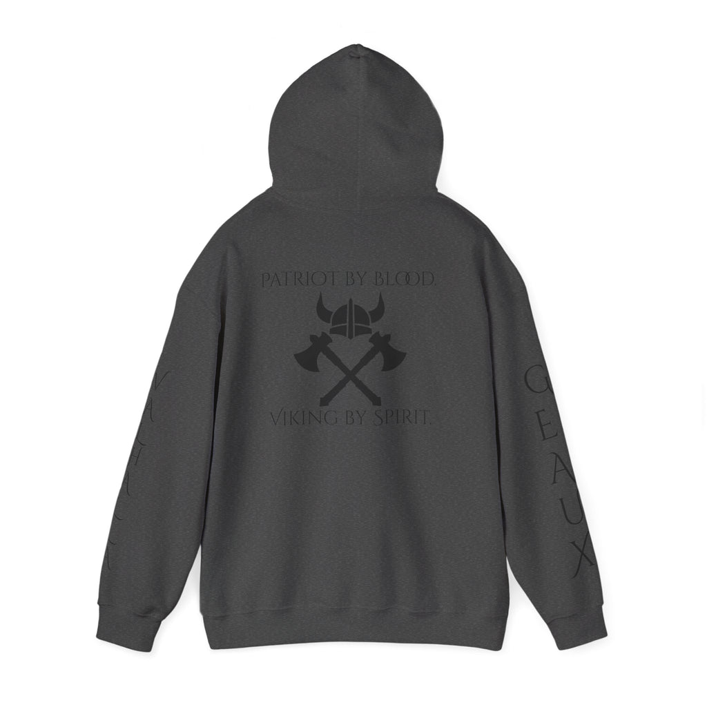 🐐⚔️ Patriot by Blood. Viking by Spirit. Hoodie – Geaux Valhalla Edition