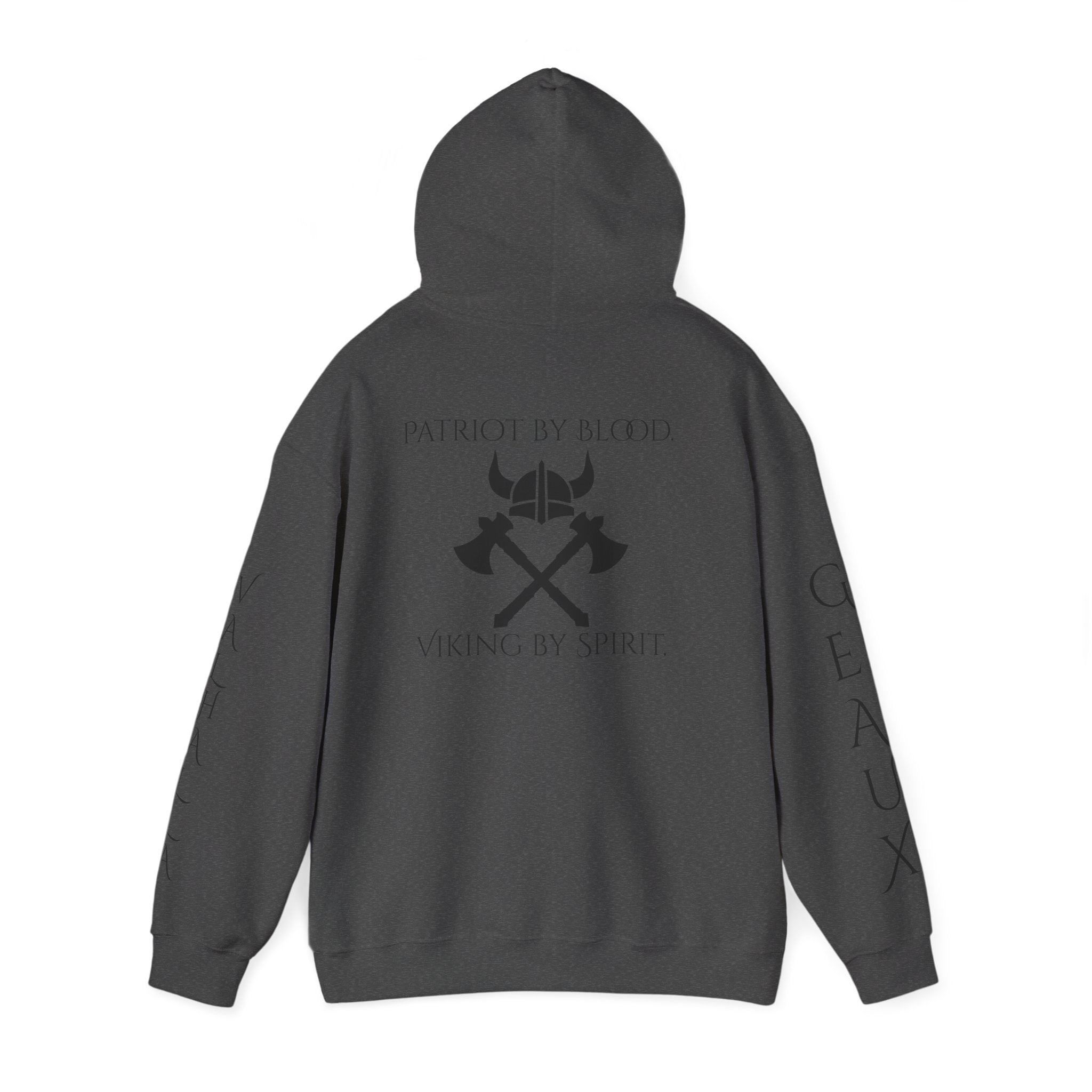🐐⚔️ Patriot by Blood. Viking by Spirit. Hoodie – Geaux Valhalla Edition