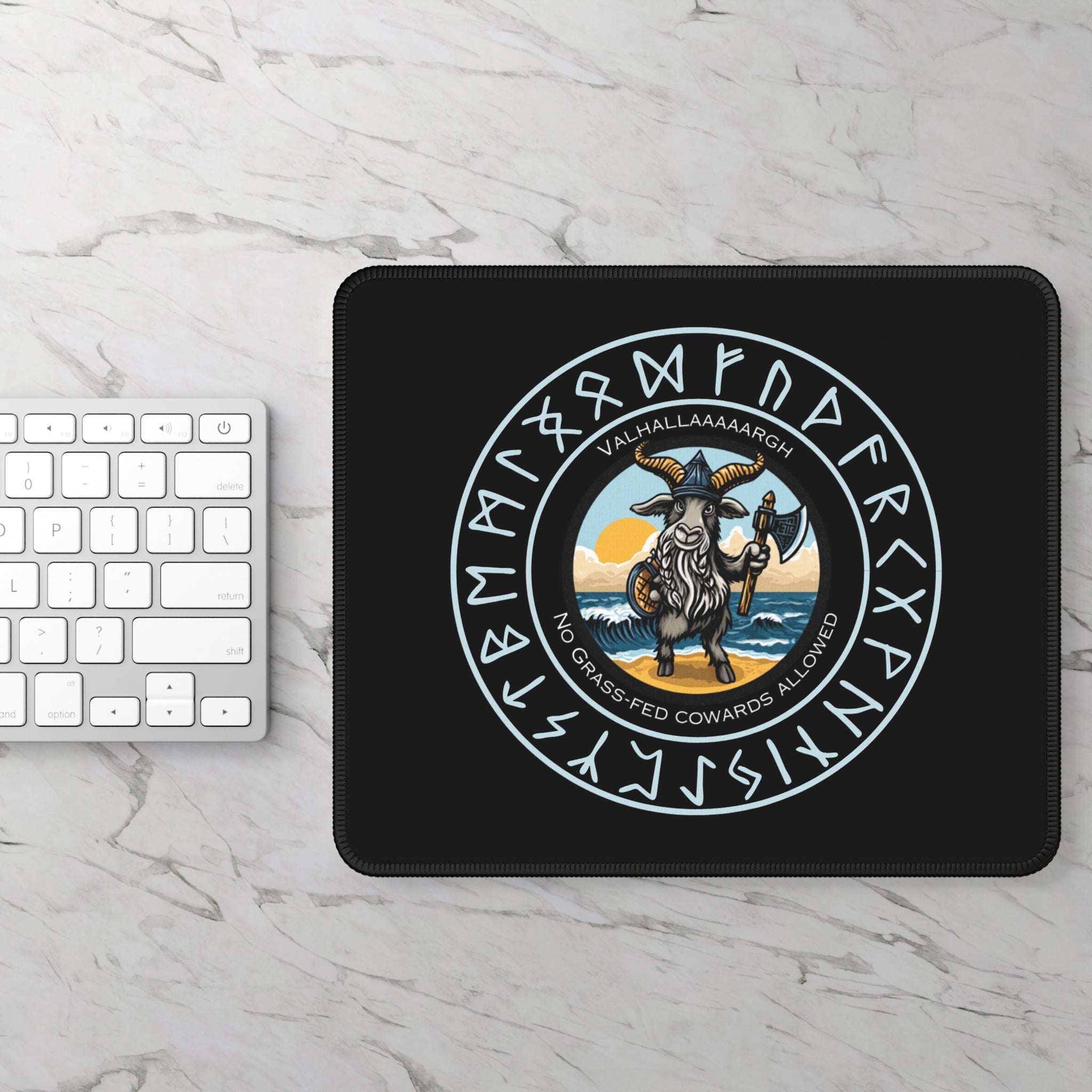 🐐⚔️ Valhallaaaaargh Gaming Mouse Pad – No Grass-Fed Cowards Allowed
