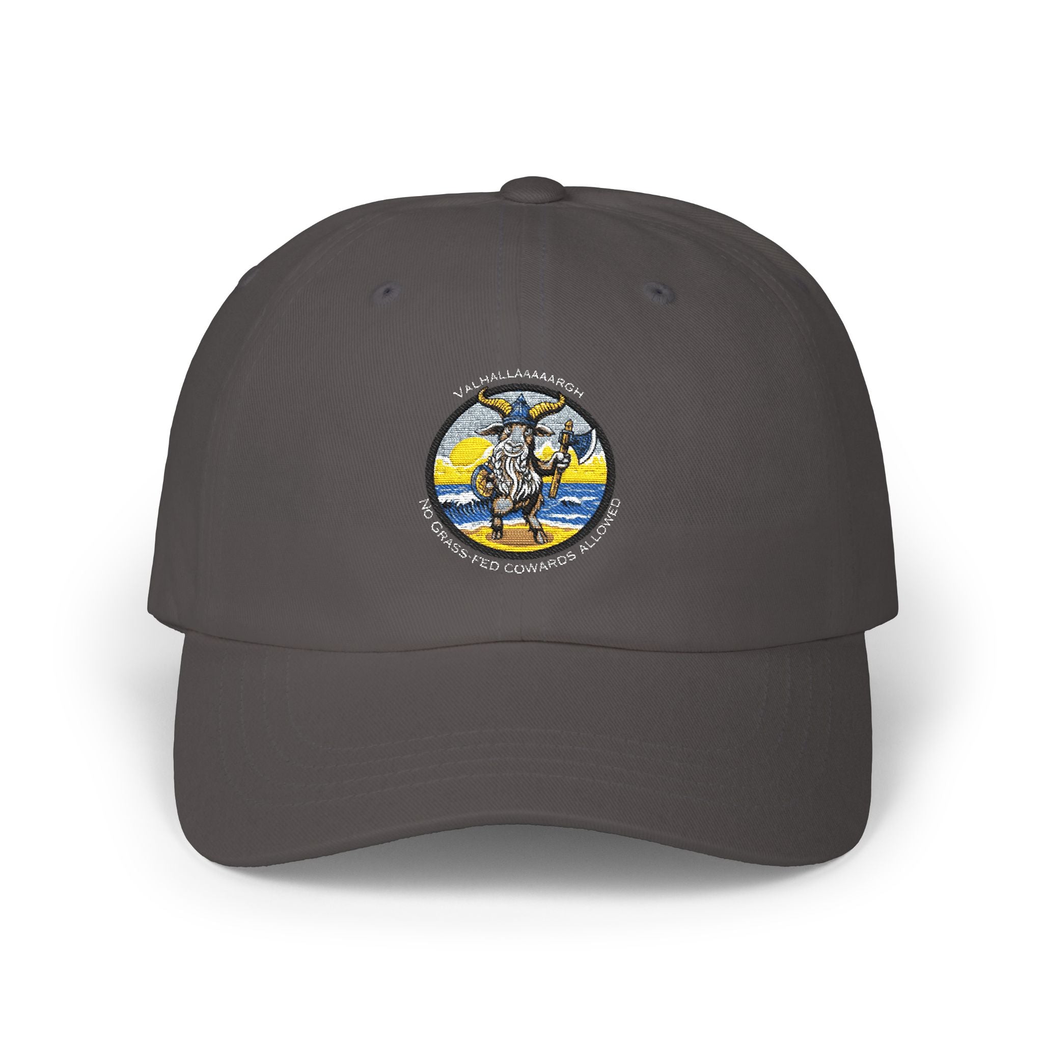 🐐⚔️ Valhallaaaaargh Classic Dad Cap – Geaux Valhalla Edition
