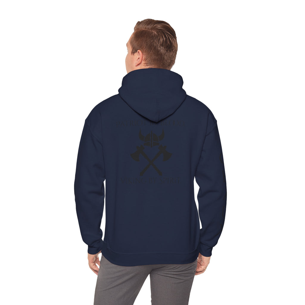 🐐⚔️ Patriot by Blood. Viking by Spirit. Hoodie – Geaux Valhalla Edition