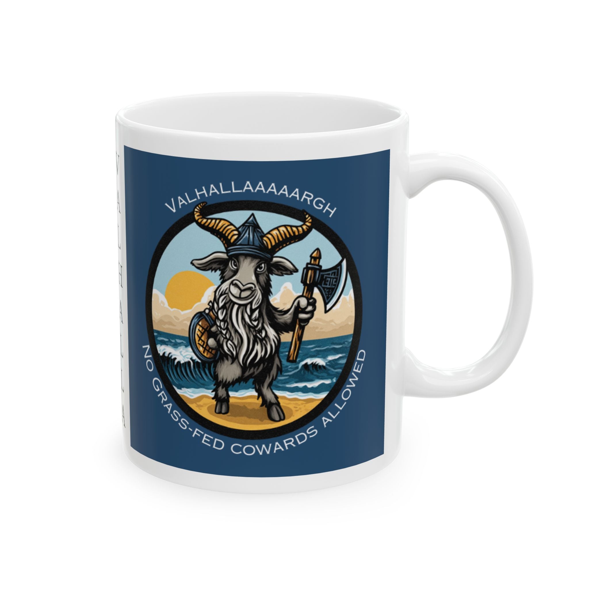 🐐⚔️ Geaux Valhalla Ceramic Mug – Valhallaaaaargh Edition