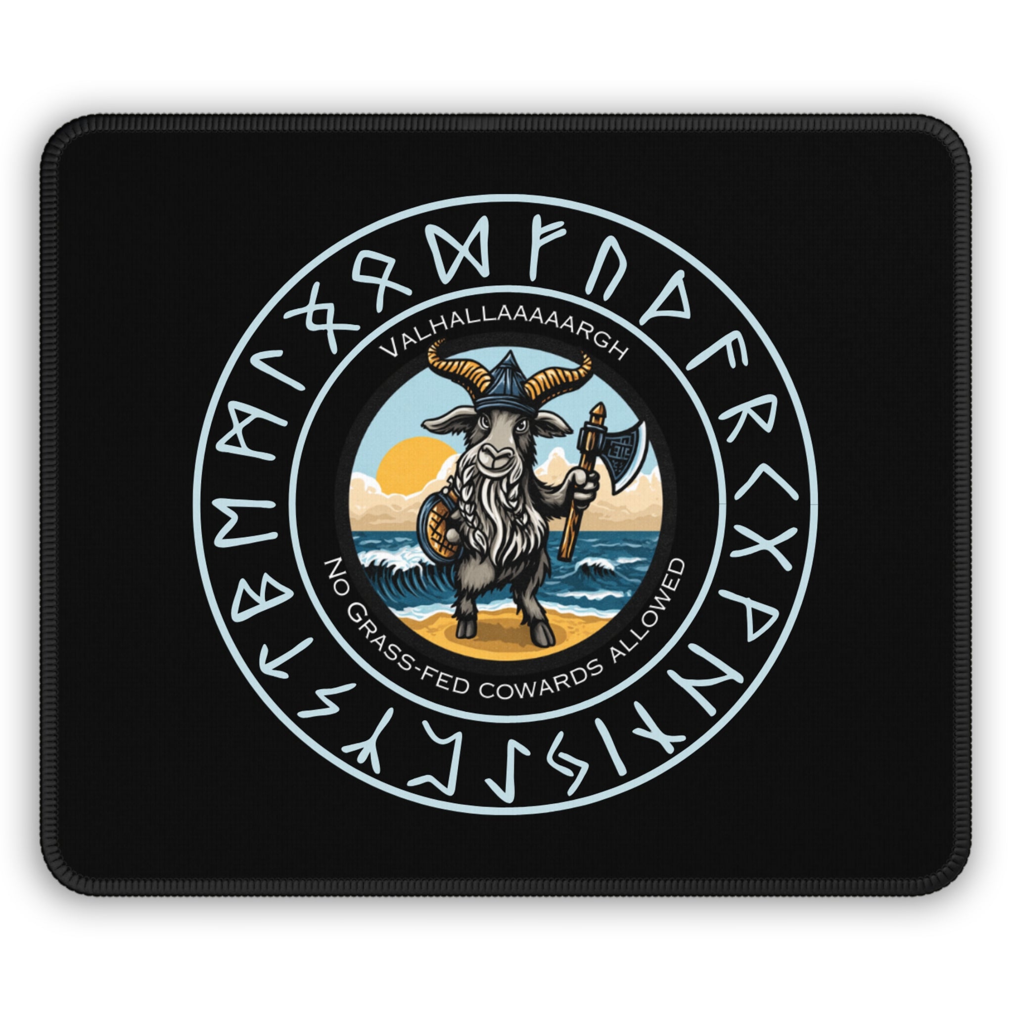 🐐⚔️ Valhallaaaaargh Gaming Mouse Pad – No Grass-Fed Cowards Allowed