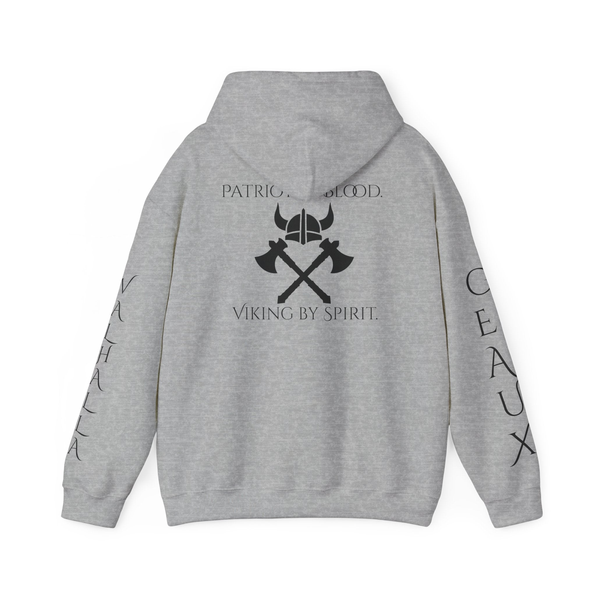🐐⚔️ Patriot by Blood. Viking by Spirit. Hoodie – Geaux Valhalla Edition