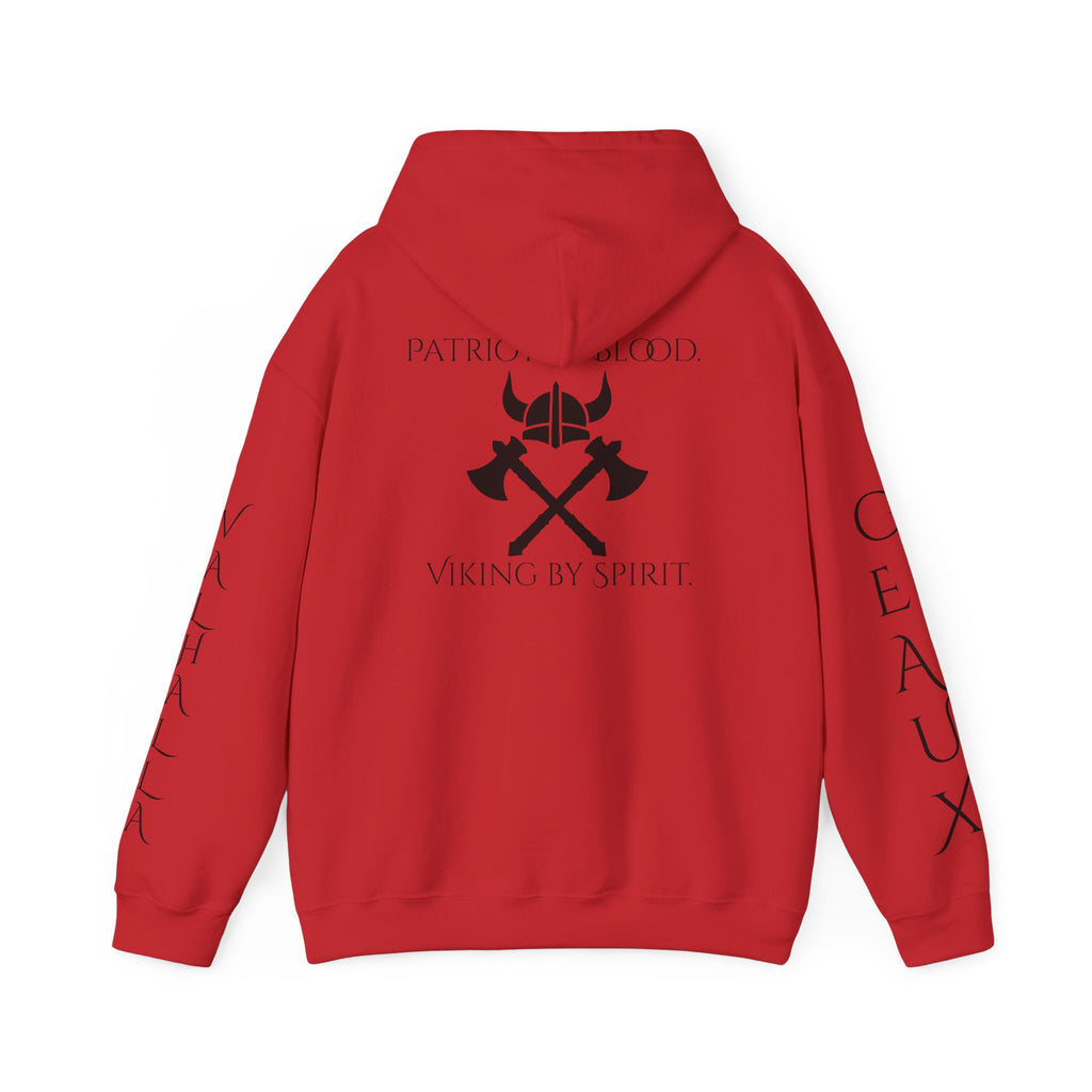 🐐⚔️ Patriot by Blood. Viking by Spirit. Hoodie – Geaux Valhalla Edition