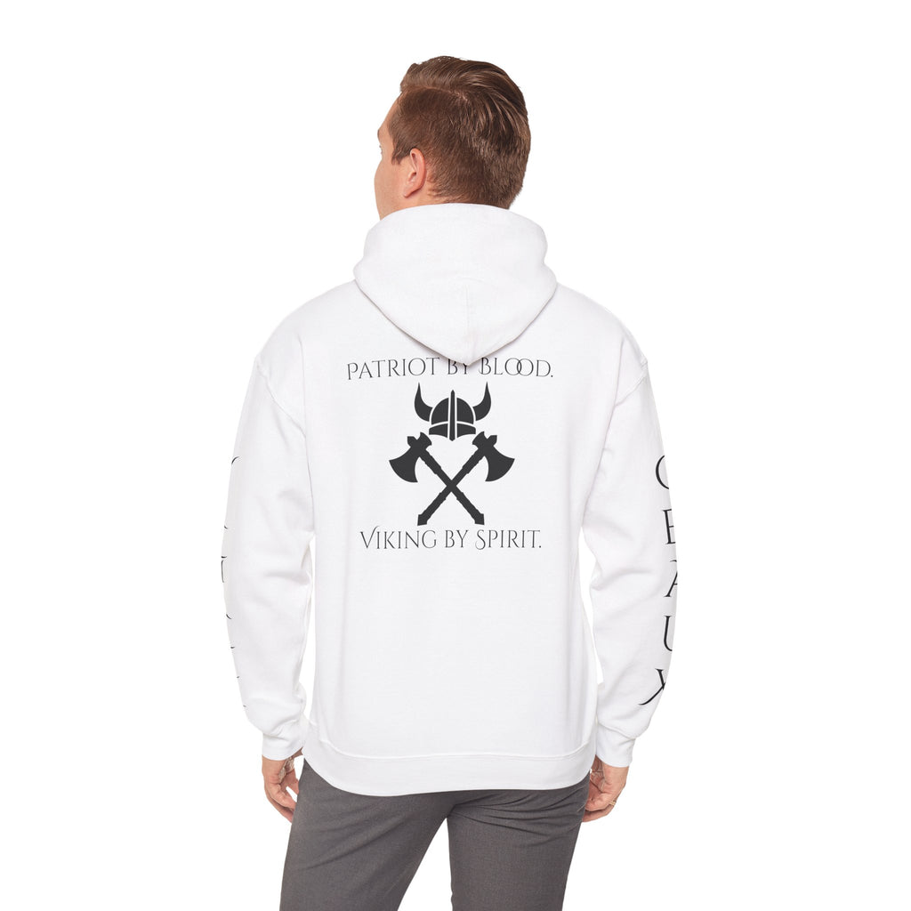 🐐⚔️ Patriot by Blood. Viking by Spirit. Hoodie – Geaux Valhalla Edition