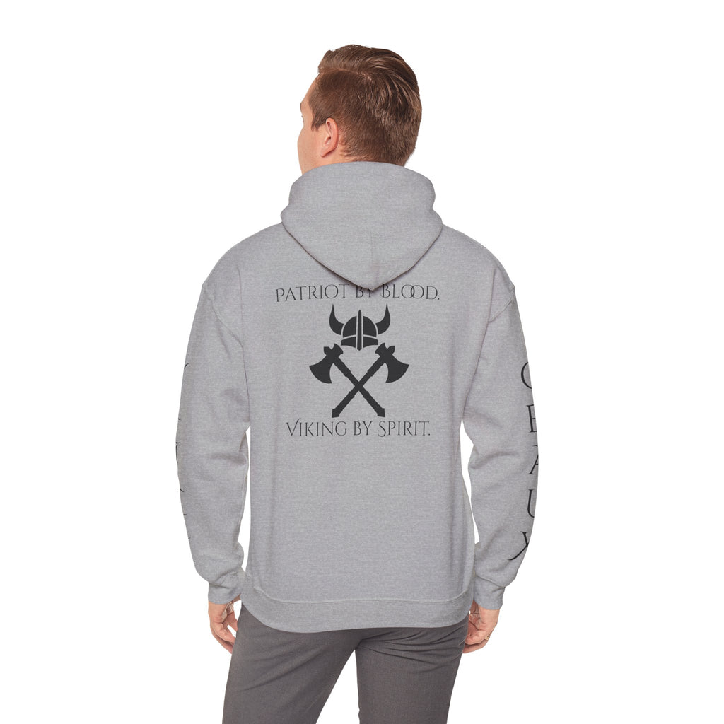 🐐⚔️ Patriot by Blood. Viking by Spirit. Hoodie – Geaux Valhalla Edition