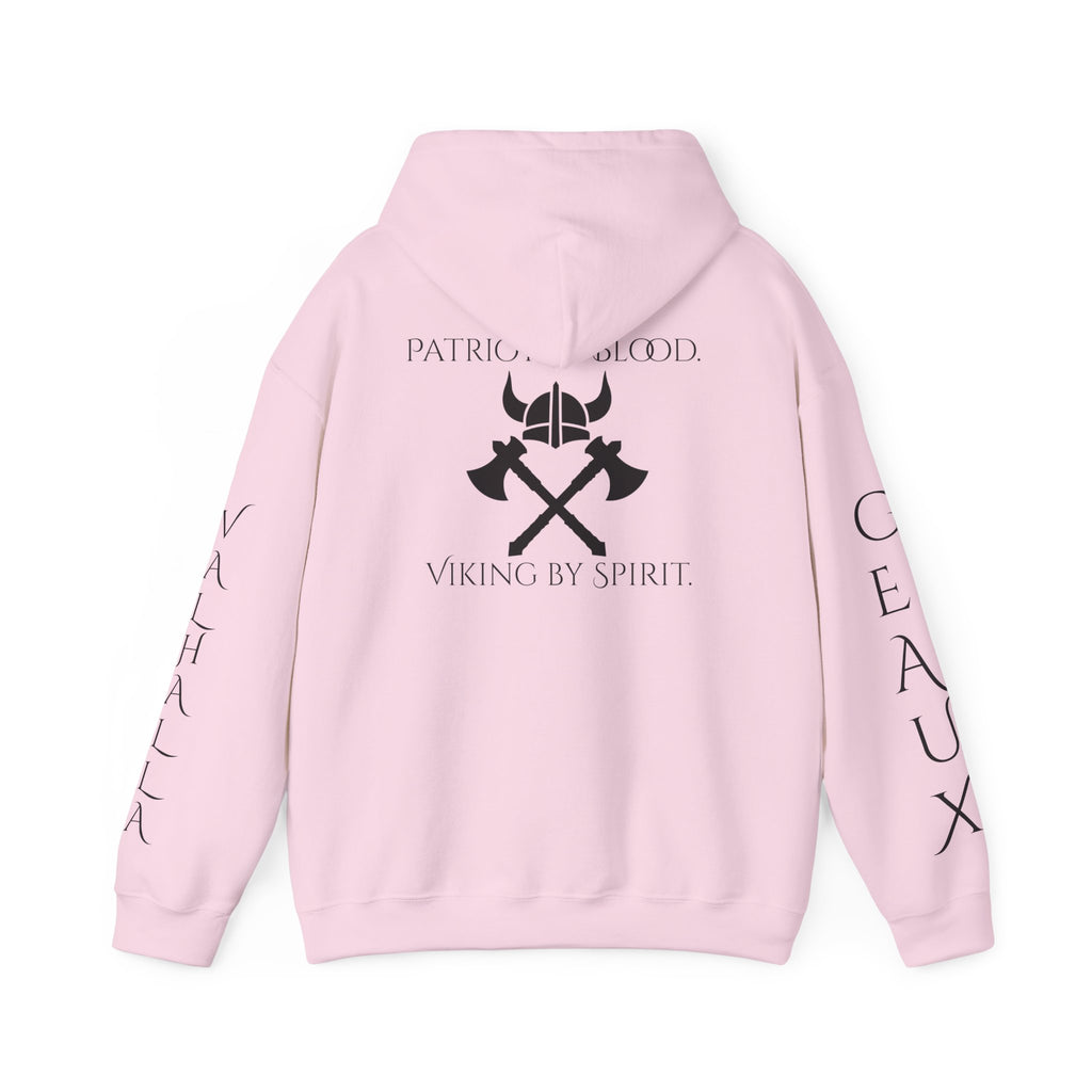 🐐⚔️ Patriot by Blood. Viking by Spirit. Hoodie – Geaux Valhalla Edition