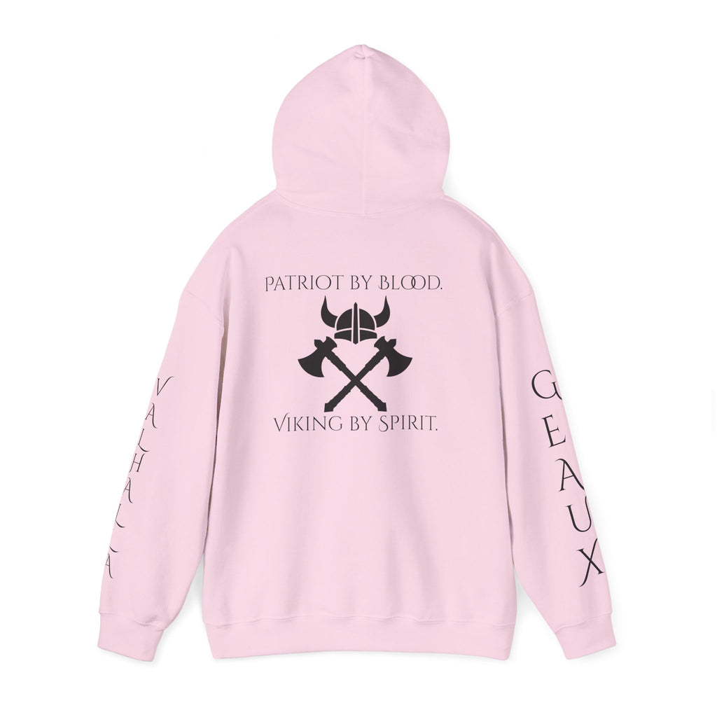 🐐⚔️ Patriot by Blood. Viking by Spirit. Hoodie – Geaux Valhalla Edition