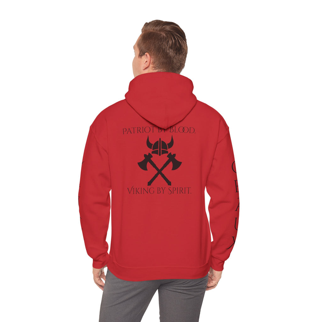 🐐⚔️ Patriot by Blood. Viking by Spirit. Hoodie – Geaux Valhalla Edition