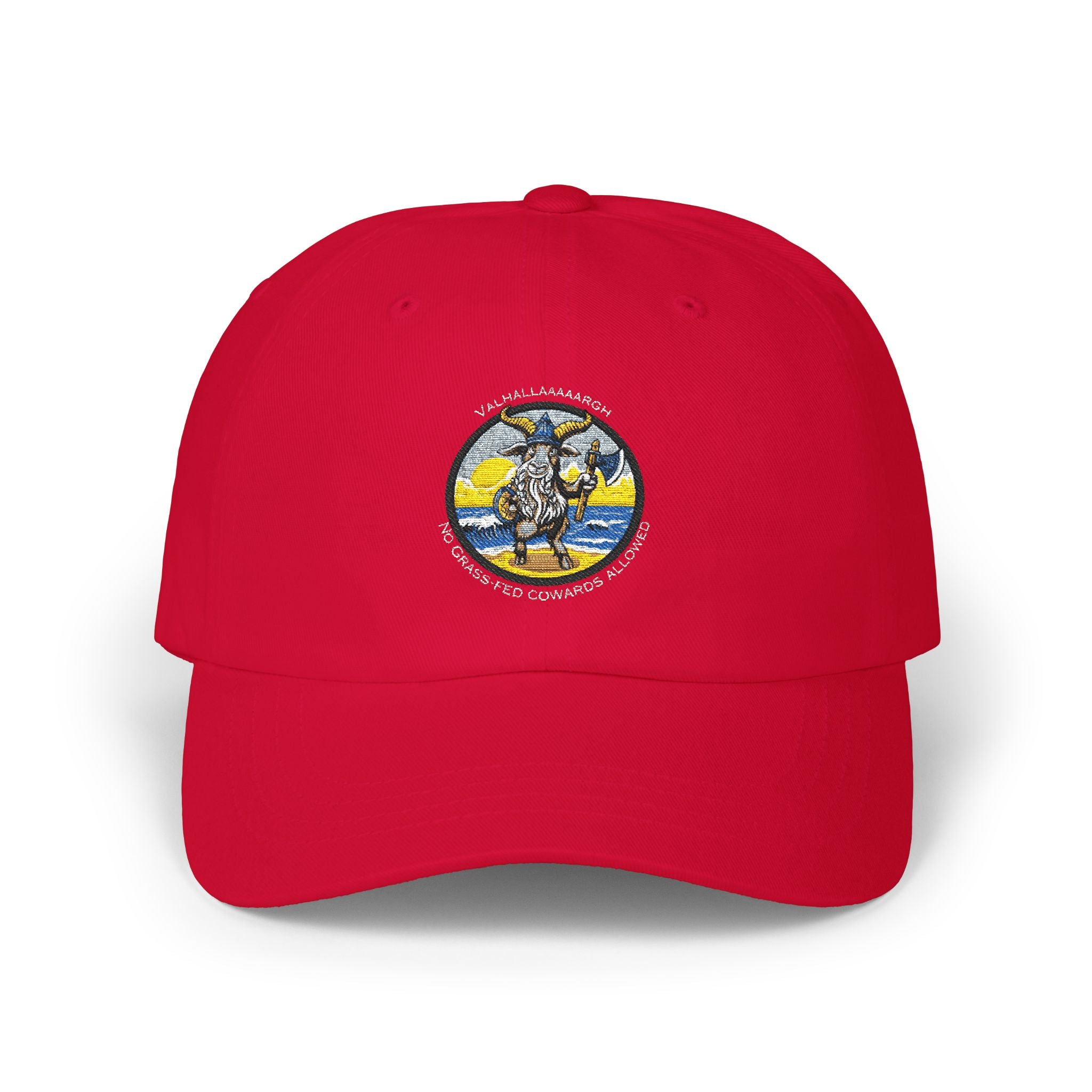 🐐⚔️ Valhallaaaaargh Classic Dad Cap – Geaux Valhalla Edition