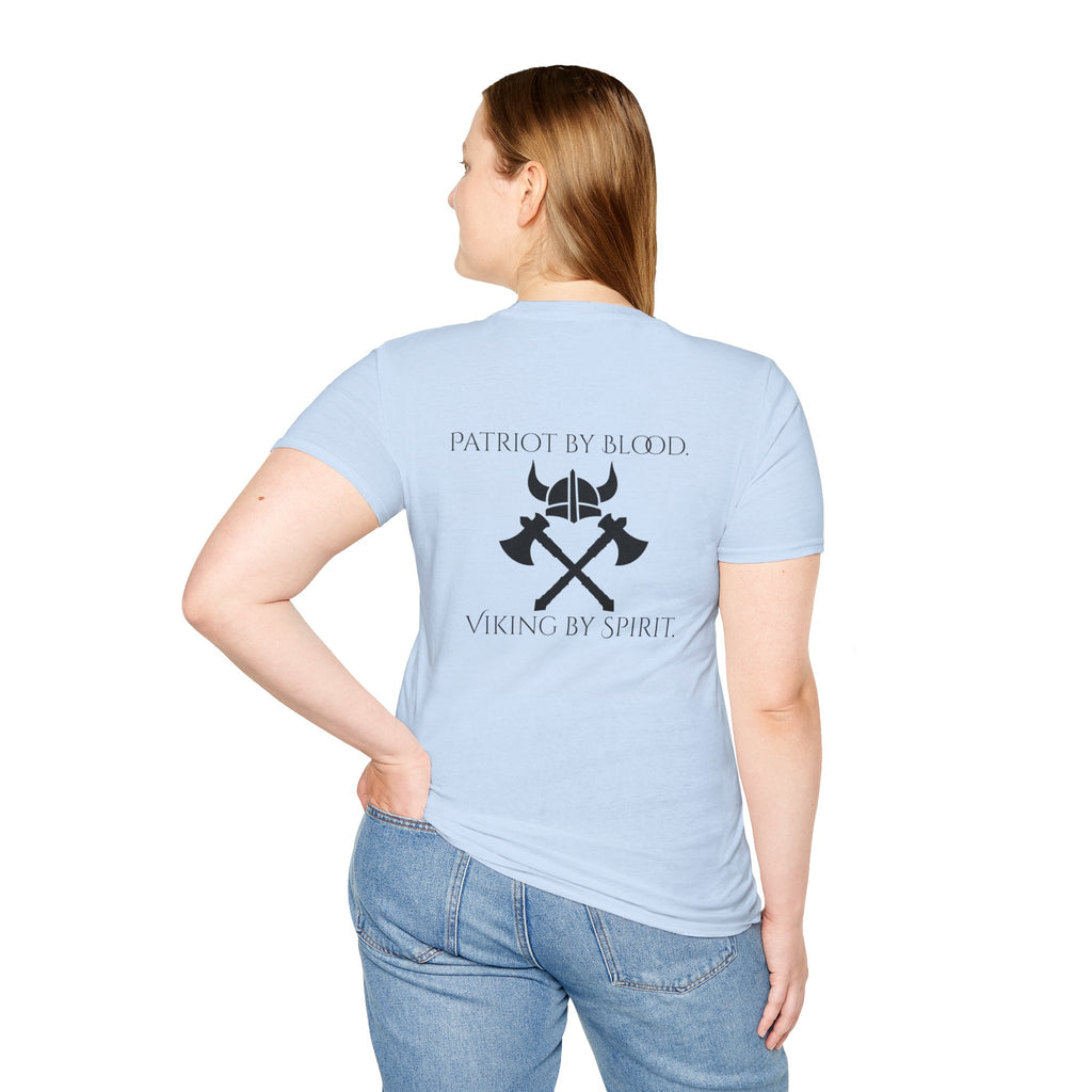 🐐⚔️ Patriot by Blood. Viking by Spirit. T-Shirt – Geaux Valhalla Edition
