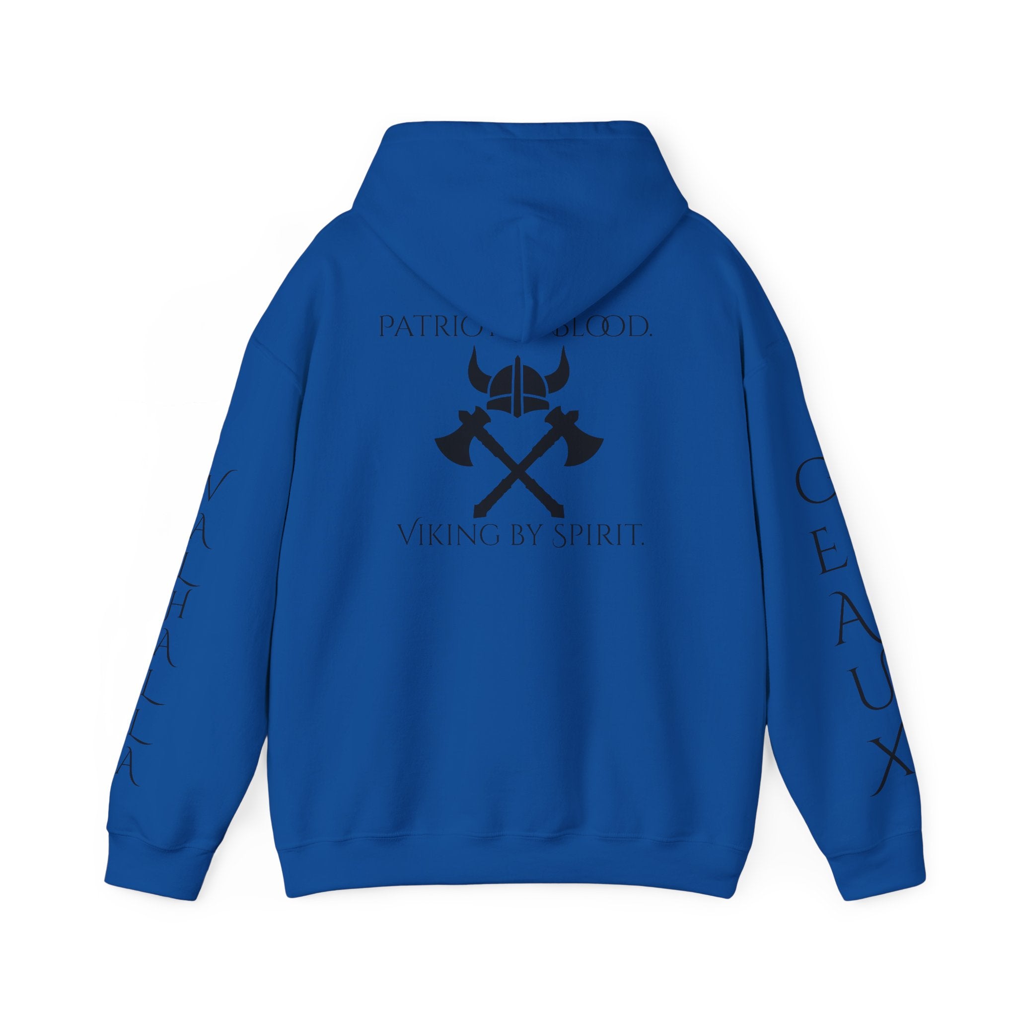 🐐⚔️ Patriot by Blood. Viking by Spirit. Hoodie – Geaux Valhalla Edition