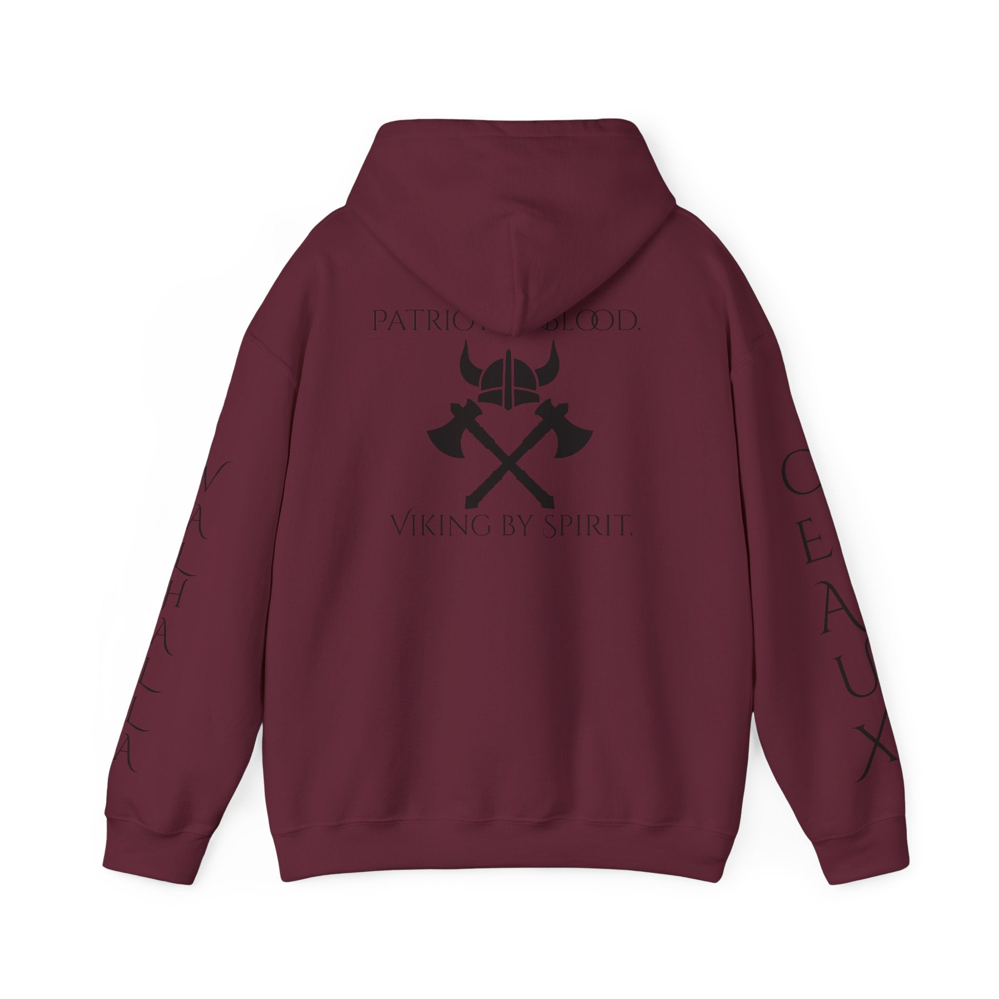 🐐⚔️ Patriot by Blood. Viking by Spirit. Hoodie – Geaux Valhalla Edition