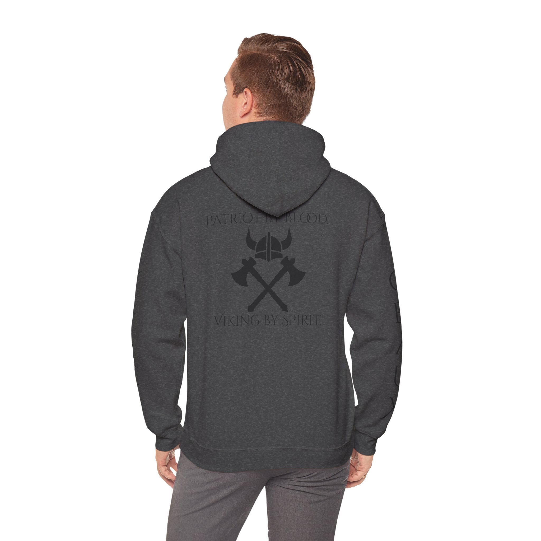 🐐⚔️ Patriot by Blood. Viking by Spirit. Hoodie – Geaux Valhalla Edition