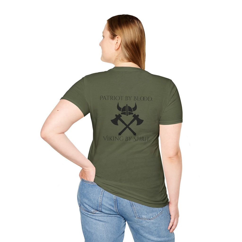 🐐⚔️ Patriot by Blood. Viking by Spirit. T-Shirt – Geaux Valhalla Edition