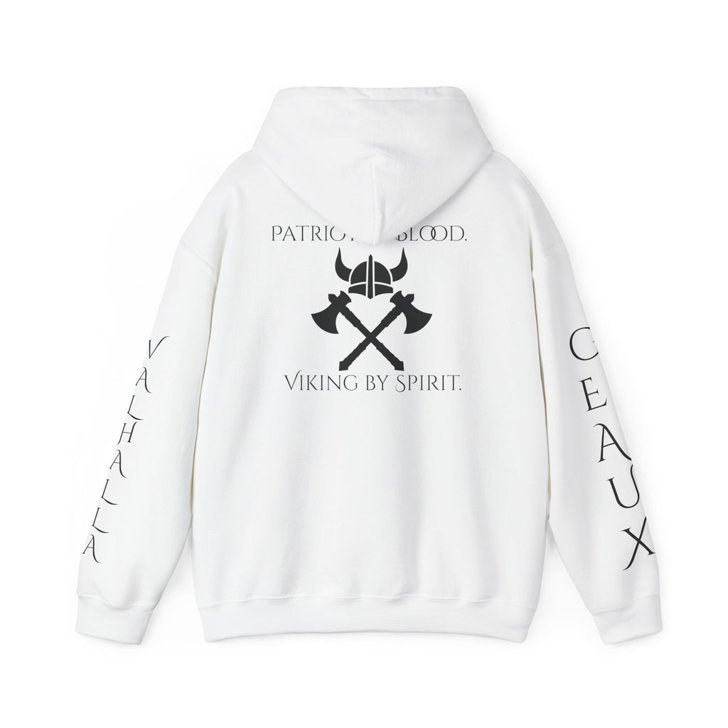 🐐⚔️ Patriot by Blood. Viking by Spirit. Hoodie – Geaux Valhalla Edition