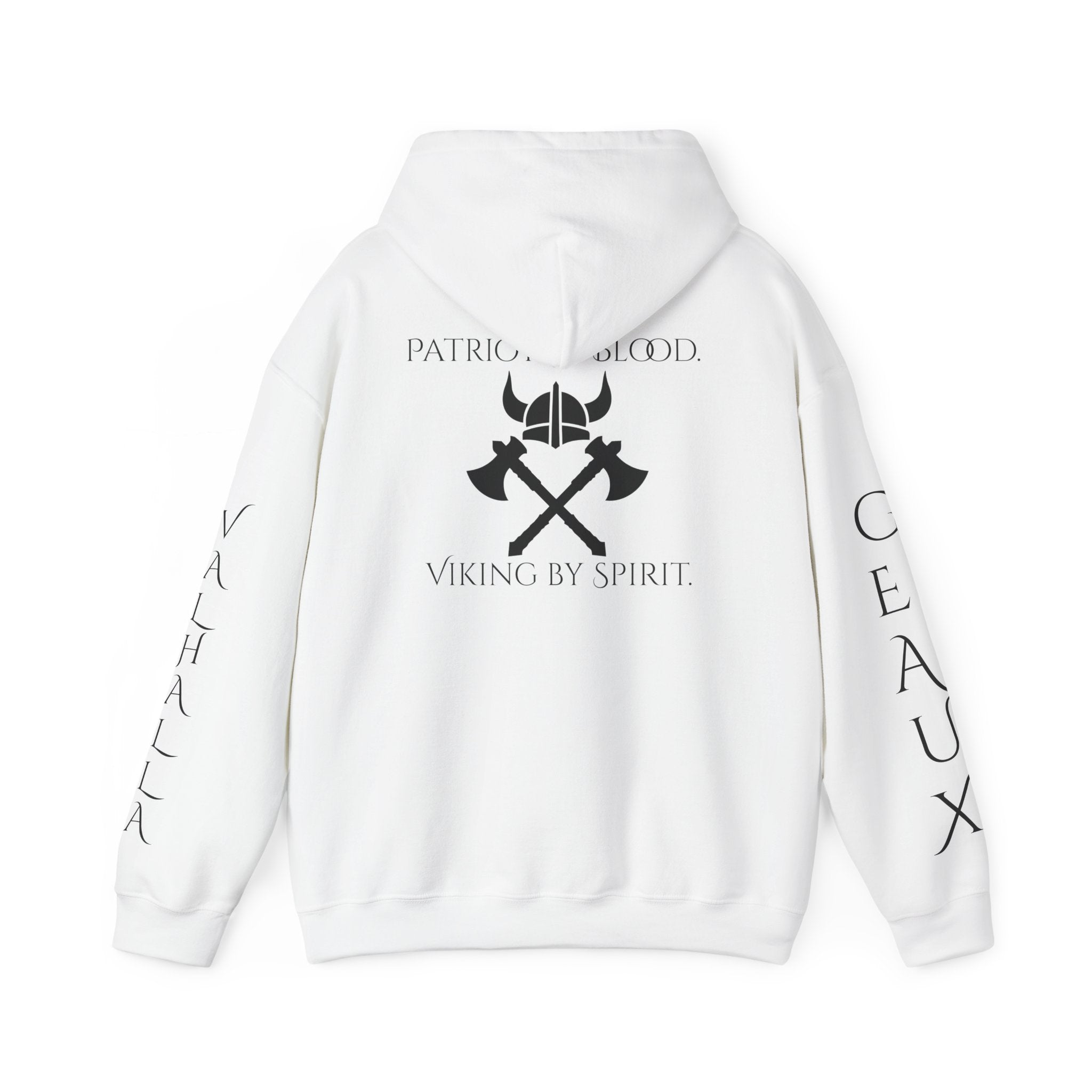 🐐⚔️ Patriot by Blood. Viking by Spirit. Hoodie – Geaux Valhalla Edition
