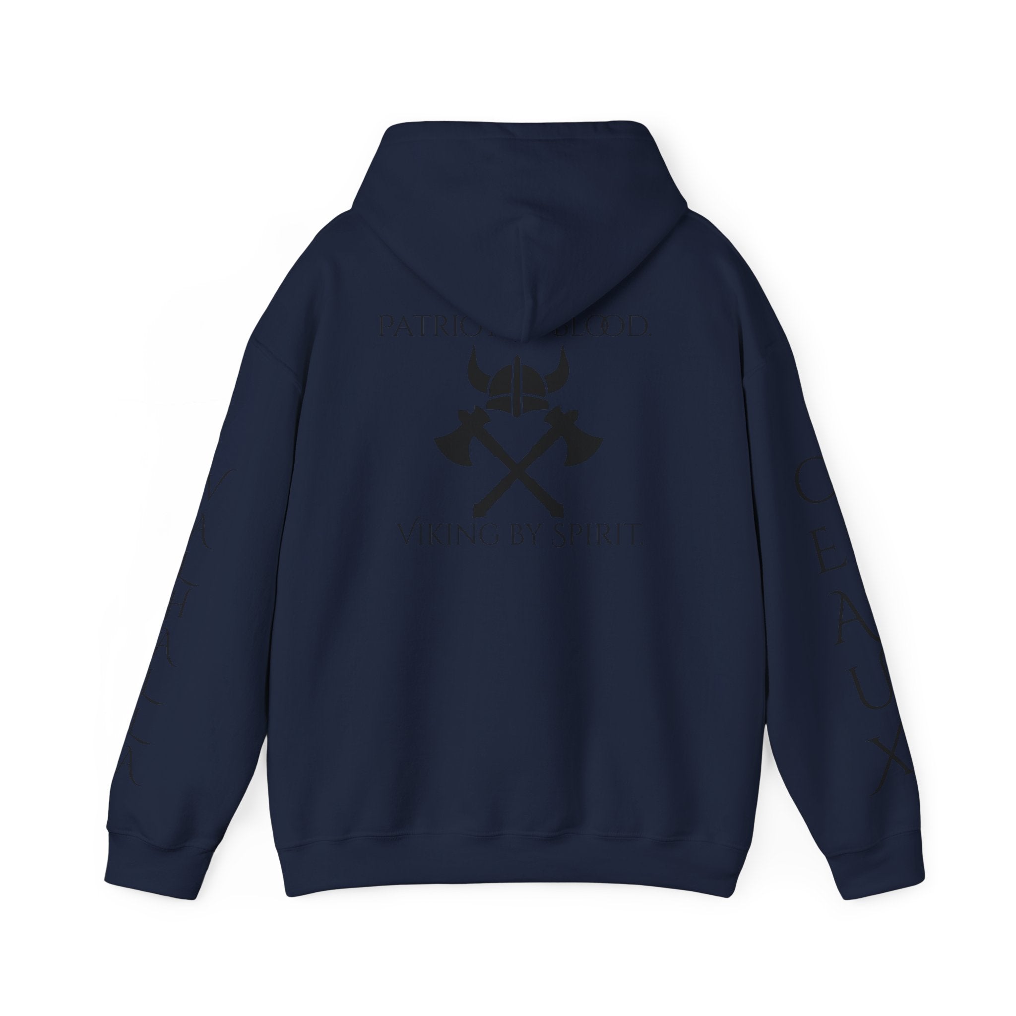 🐐⚔️ Patriot by Blood. Viking by Spirit. Hoodie – Geaux Valhalla Edition