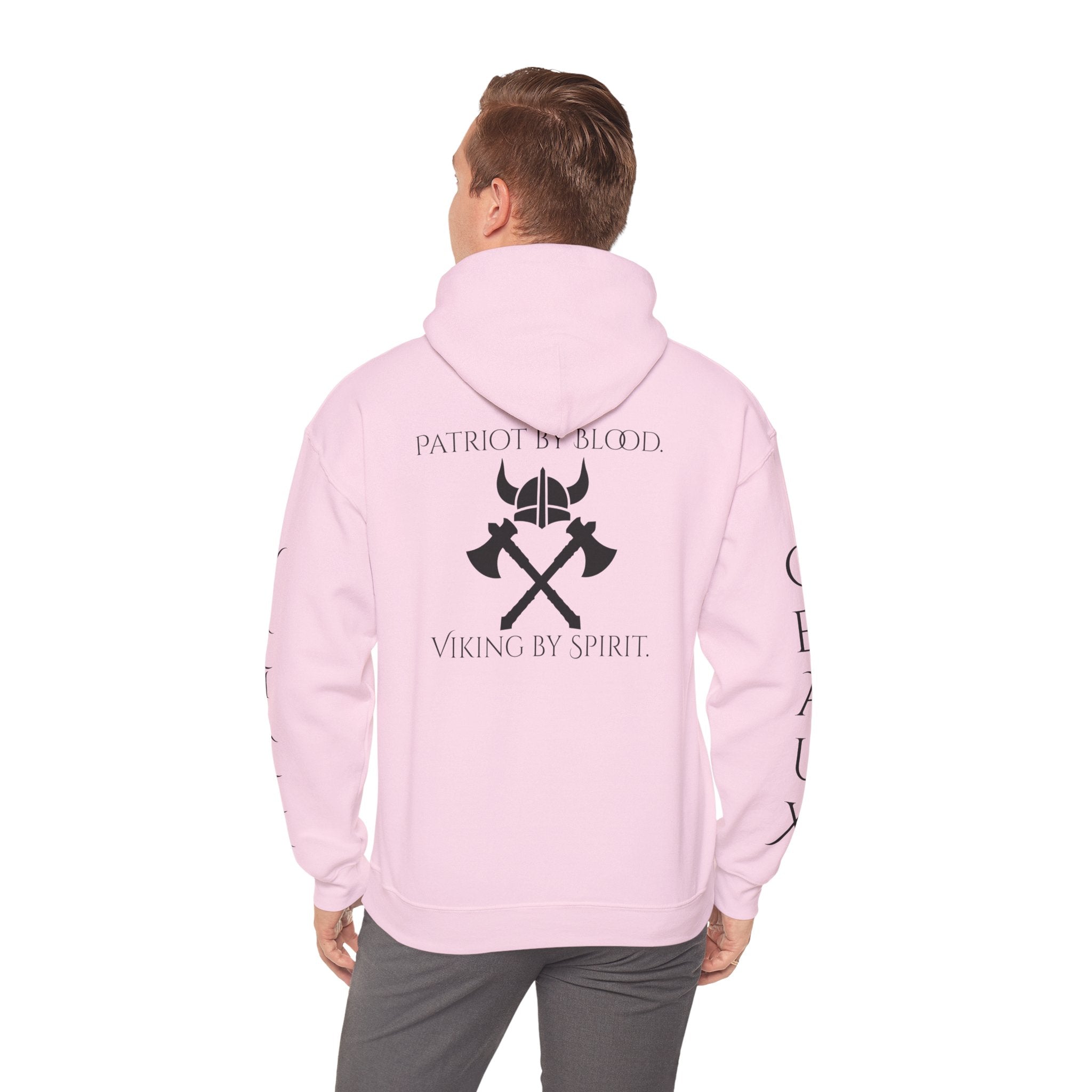 🐐⚔️ Patriot by Blood. Viking by Spirit. Hoodie – Geaux Valhalla Edition