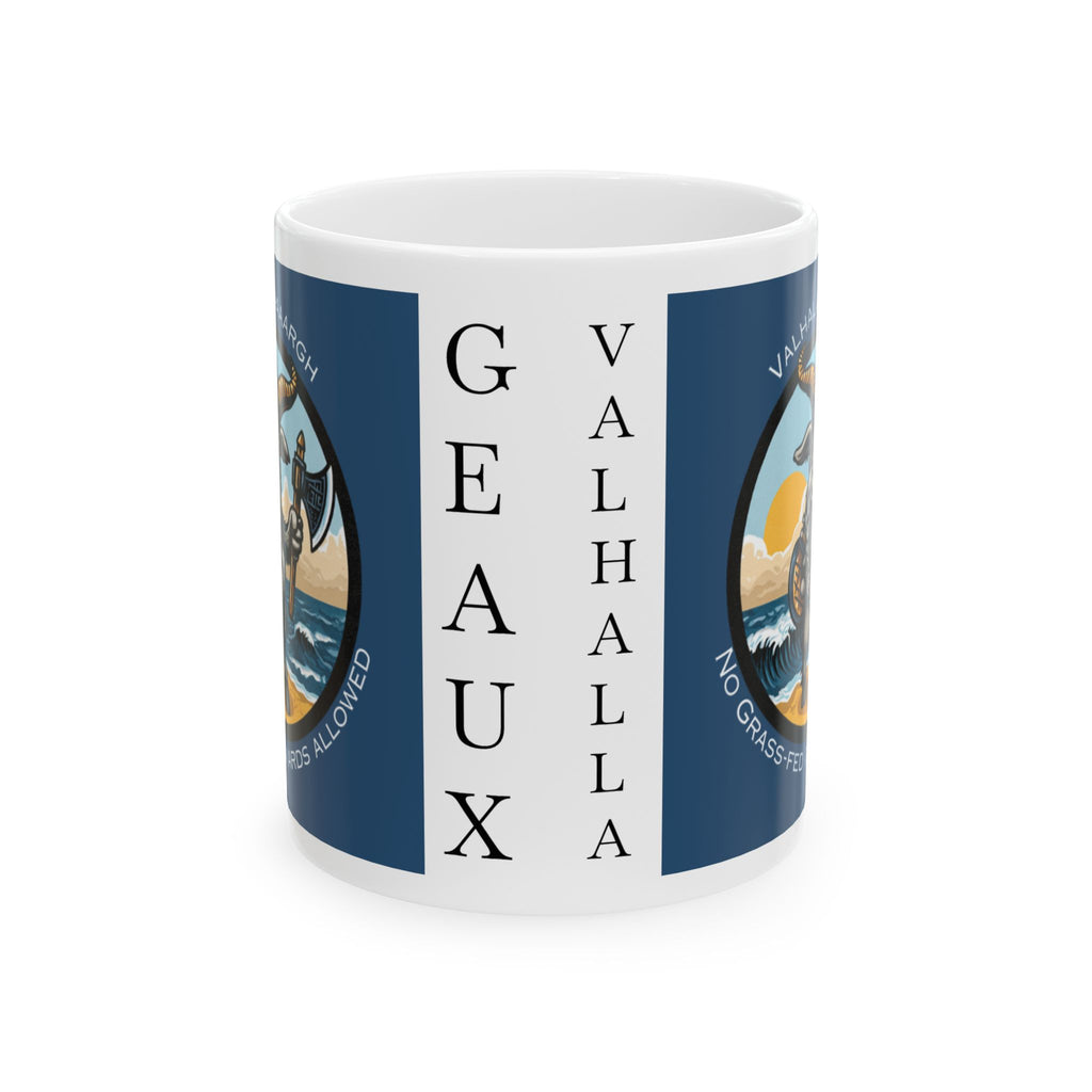 🐐⚔️ Geaux Valhalla Ceramic Mug – Valhallaaaaargh Edition